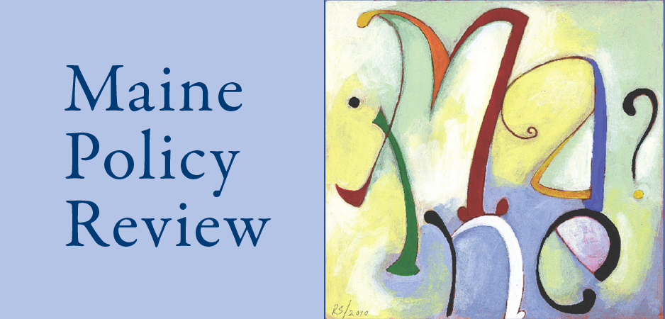 Maine Policy Review and word Maine with question mark